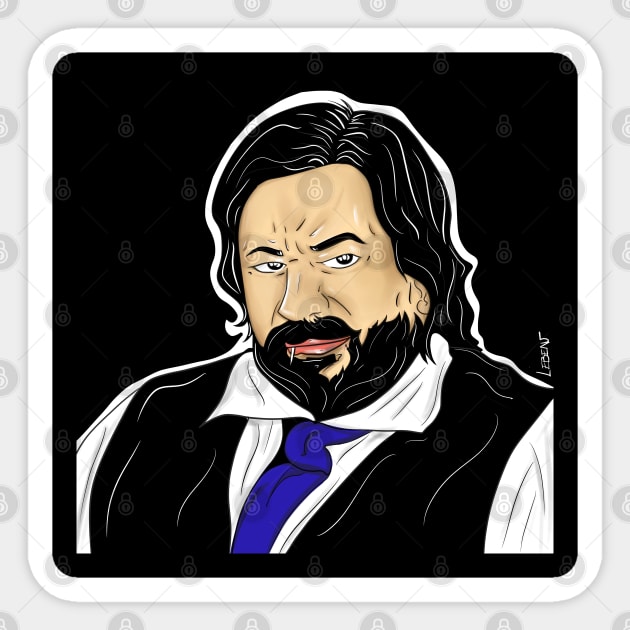 the immortal jackie daytona of what we do in the shadows Sticker by jorge_lebeau